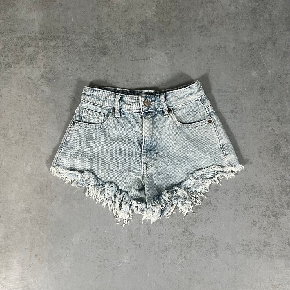 High Rise Festival Women's Shorts Size 22 Pacsun Light Wash Denim Jorts